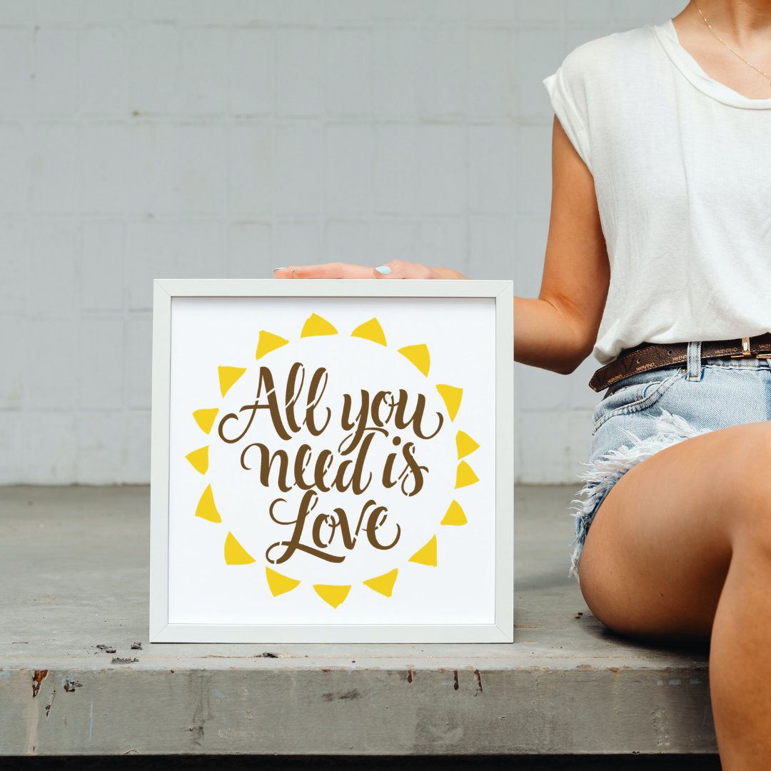 Allyou need is Love stencil