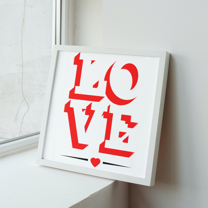 classic love stencil