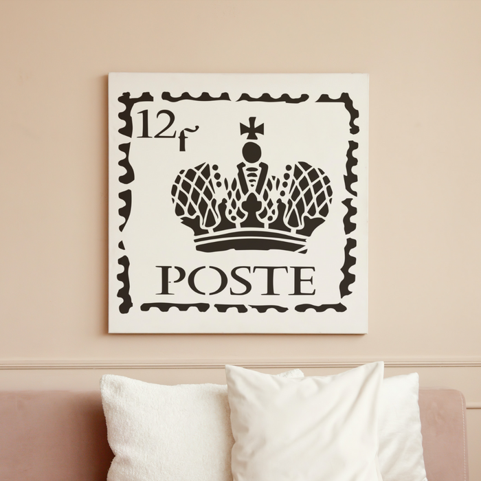 french postage stamp stencil