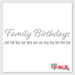 birthday months stencil