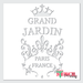 Grand Jardin Chic French Rustic Garden Stencil