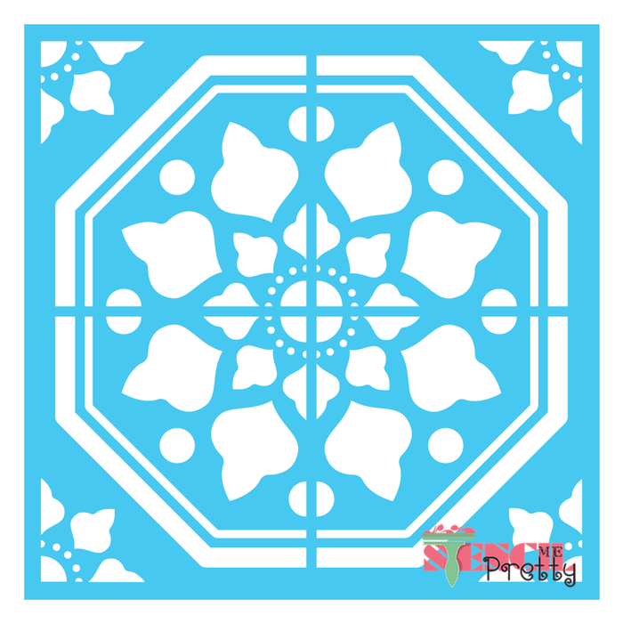 spanish tile stencil