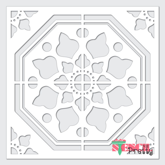 spanish tile stencil
