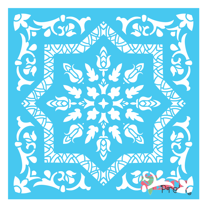 iranian tile stencil