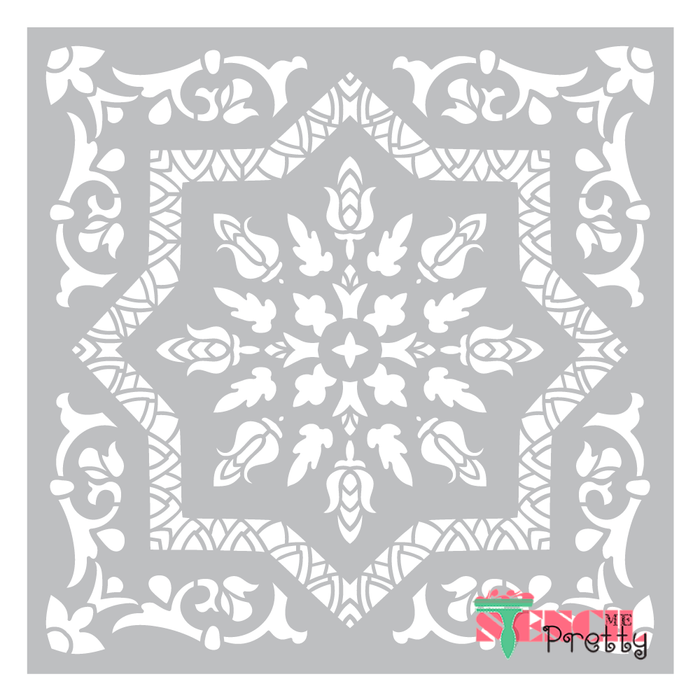 iranian tile stencil