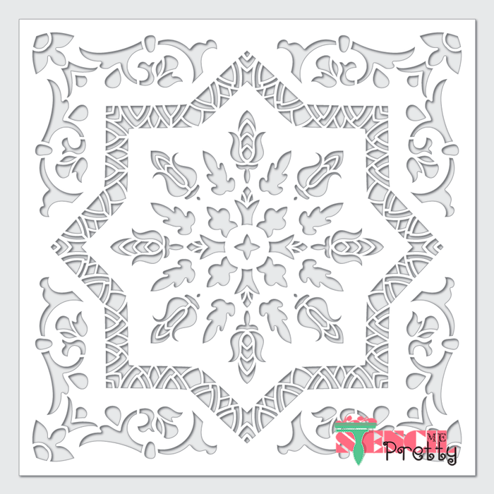 iranian tile stencil