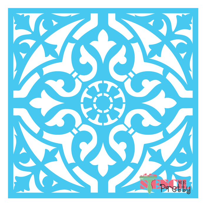 elegant wall stencil