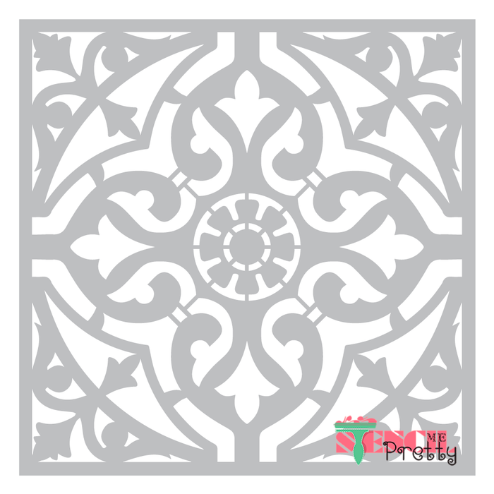 elegant wall stencil