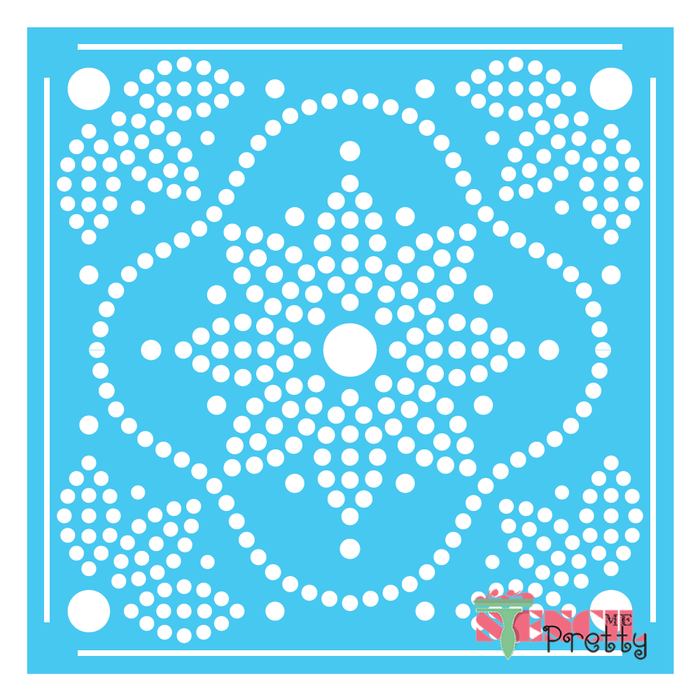floral tile stencil