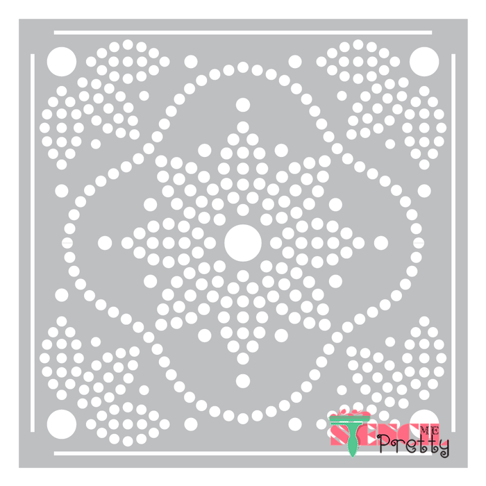 floral tile stencil