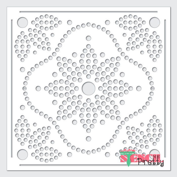 floral tile stencil