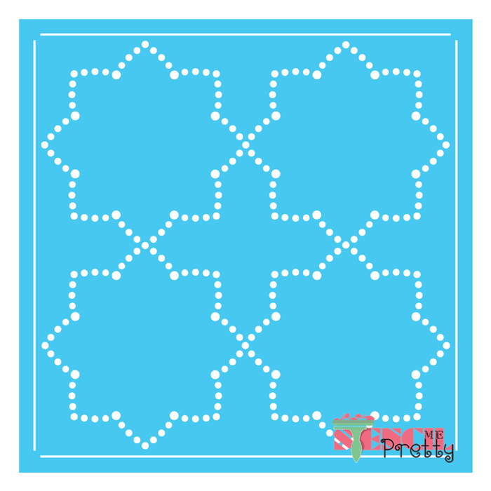 floral dot stencil