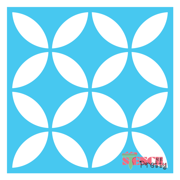 geometric Japan  pattern stencil