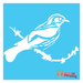bird on branch stencil