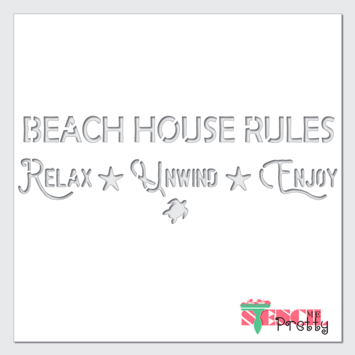 relax unwind enjoy stencil