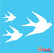 flock of birds stencil