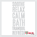 soothe calm relax stencil