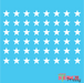 USA flag stars stencil