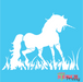 unicorn themed stencil