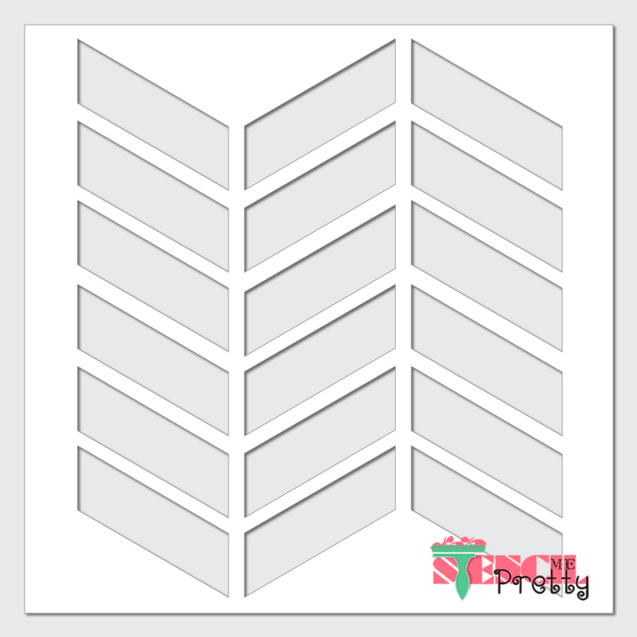 Chevron pattern stencil