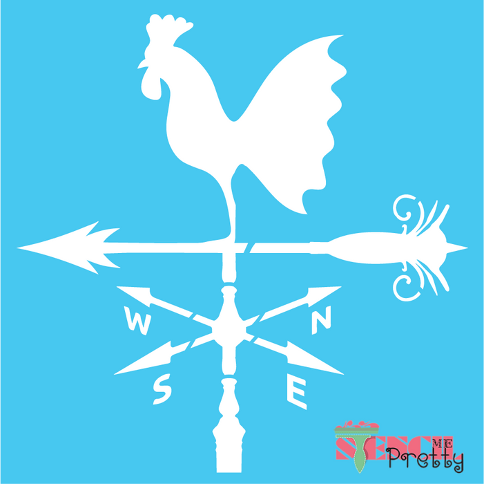 rooster wind spinner stencil