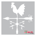 rooster and arrow stencil