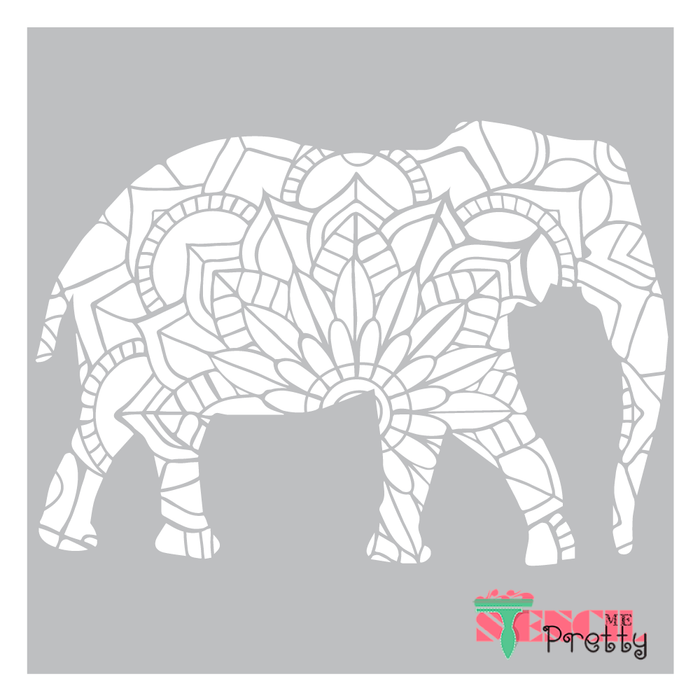 ornate elephant stencil