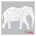 ornate elephant stencil