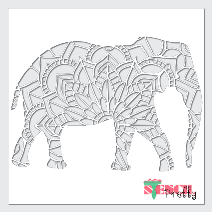 ornate elephant stencil