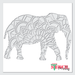 ornate elephant stencil