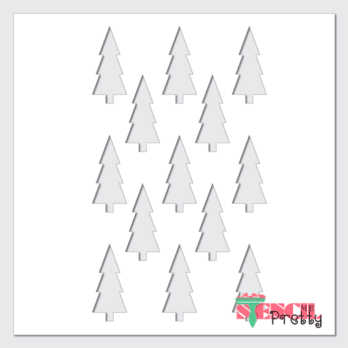 Evergreen Tree Pattern stencil