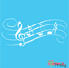 music notes stencil