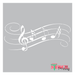 piano notes stencil