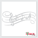 piano notes stencil