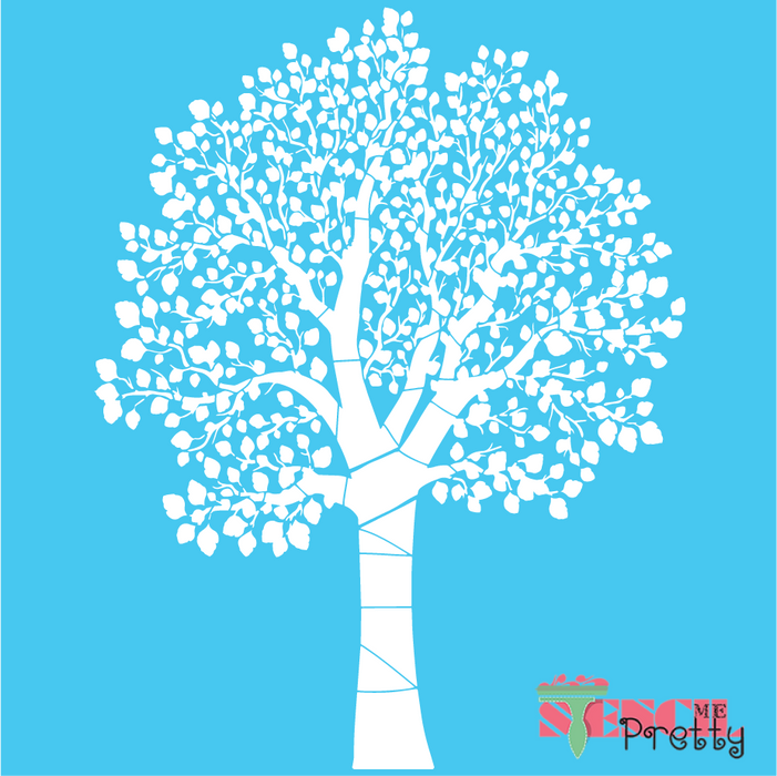 realistic tree stencil