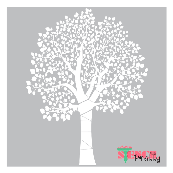 realistic tree stencil
