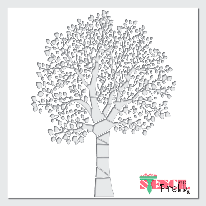 realistic tree stencil