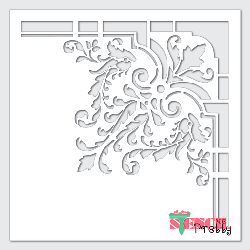 Victorian corner stencil
