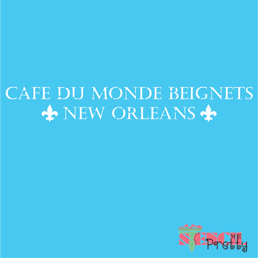 french cafe stencil