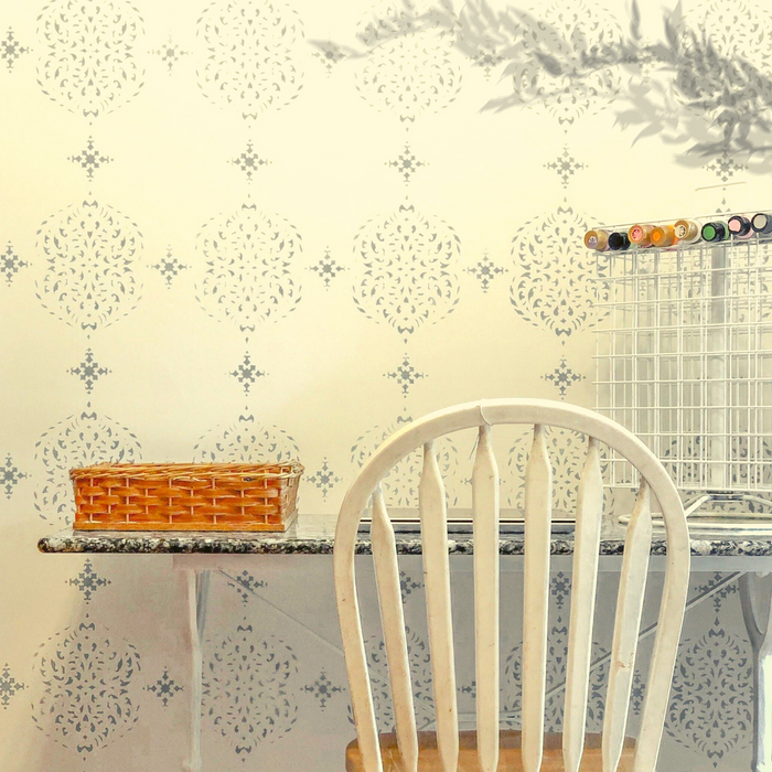 accent wall stencil