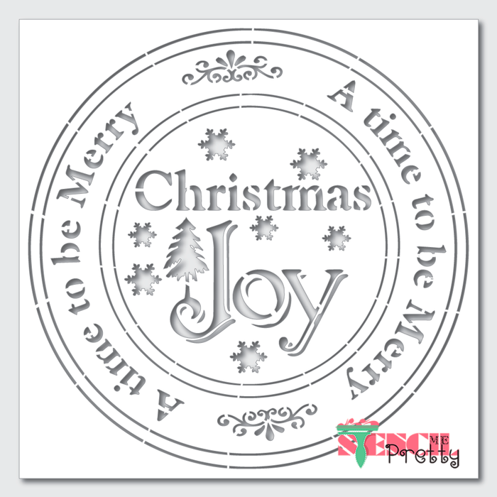 Christmas joy stencil