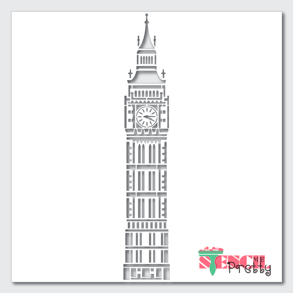 clock tower stencil