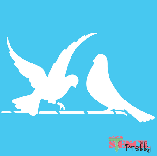 love birds stencil